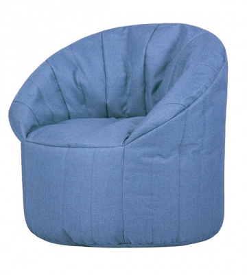 Бескаркасное кресло Club Chair Blue (синий) купить у производителя Папа Пуф недорого